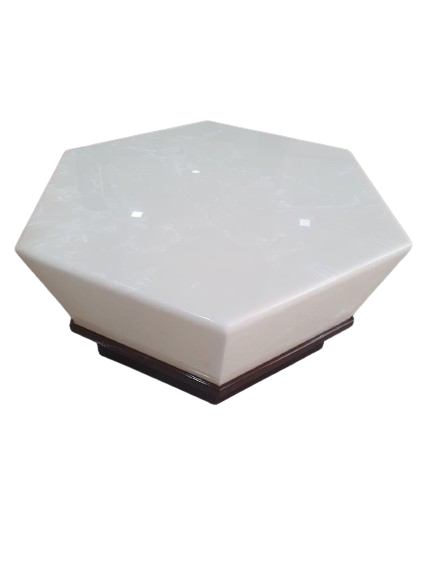 White Onyx Coffee Table Hexagonal